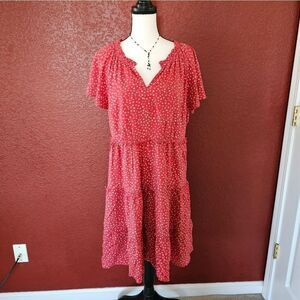 Chic Red Polka Dot Dress